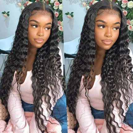 Curly Frontal Wigs 13x4 Transparent Lace Front Wigs Brazilian Deep Wave 5x5 Closure Wig 30inch Lace Frontal Wig Pre Plucked