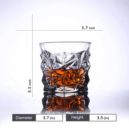 Vintage Classical Design Personalized Custom logo Gift Box Luxury Whiskey Wine Glass Set 4