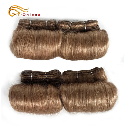 Curly Hair Bundles Indian Human Hair Weave Bundles 4Pcs/Lot Short Hair Products Wavy Bundles Human Hair Extensions