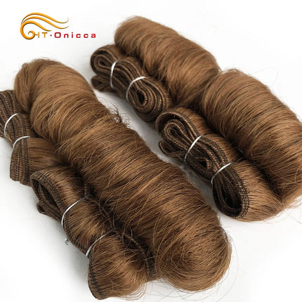 Curly Hair Bundles Indian Human Hair Weave Bundles 4Pcs/Lot Short Hair Products Wavy Bundles Human Hair Extensions