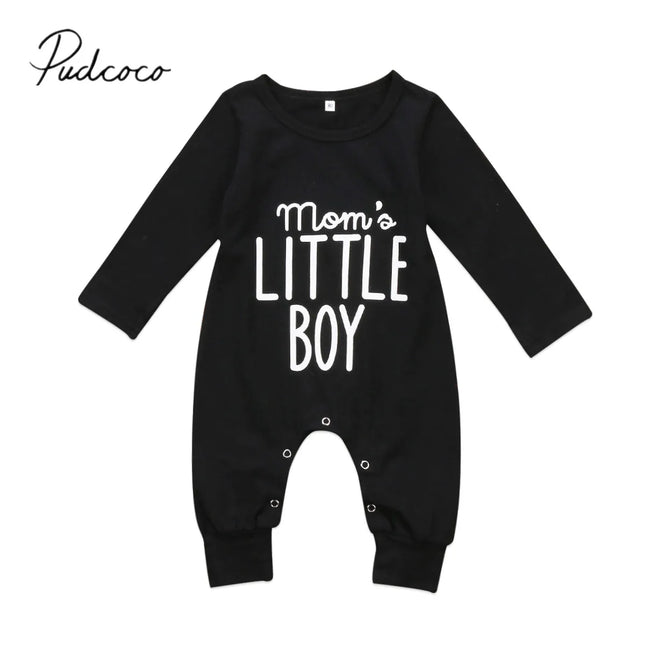 2025 Brand New Fashion Newborn Toddler Infant Baby Boys Romper Long Sleeve Jumpsuit Playsuit Little Boy Outfits Black Clothes