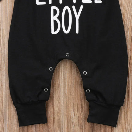 2025 Brand New Fashion Newborn Toddler Infant Baby Boys Romper Long Sleeve Jumpsuit Playsuit Little Boy Outfits Black Clothes