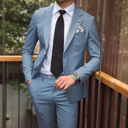 Mtm Made to Measure Custom Pant Coat Design Wedding Suits Men Suit