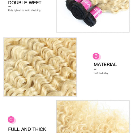 FaceBeauty Honey Blonde Ombre Bundles 1/3/4 Pcs Lot 28 30 Inch Brazilian Remy Human Hair Weave 1B 613 Blonde Curly Hair Bundles
