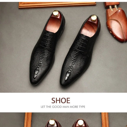 PJCMG New Spring/Autumn Handmade Lace-Up Balck/Red Genuine Leather Carved Dress Oxford Flat Men Shoes