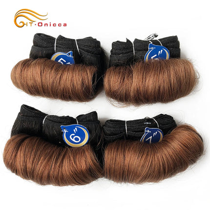 Curly Hair Bundles Indian Human Hair Weave Bundles 4Pcs/Lot Short Hair Products Wavy Bundles Human Hair Extensions