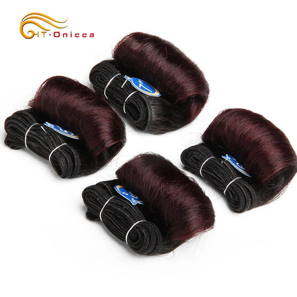 Curly Hair Bundles Indian Human Hair Weave Bundles 4Pcs/Lot Short Hair Products Wavy Bundles Human Hair Extensions