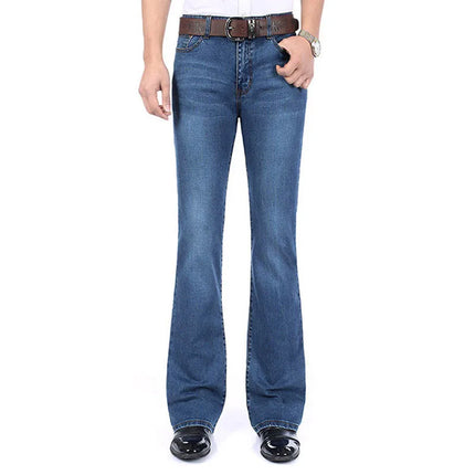 Jeans For Men New Mid-Waist Stretch Flared Jeans Men's Flared Pants Classic Designer Flared Jeans Size 26-40