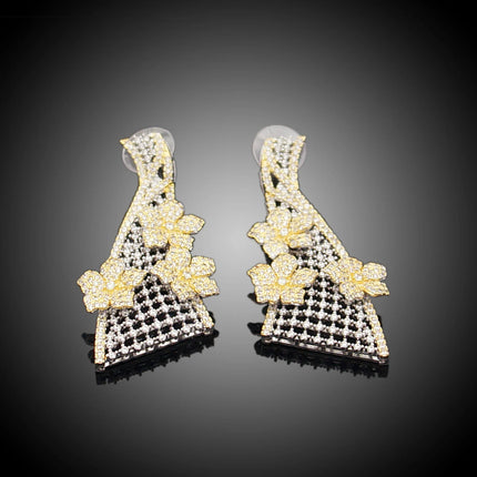 Yulaili Luxury Brass Cubic Zircon Jewelry Sets for Women Wedding Bridal Jewellery Set