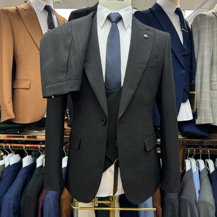 Green Mens Wedding Suits 3 Piece Set Slim Fit Single Breasted Jacket Vest Pants Luxury Groom Formal Evening Wear