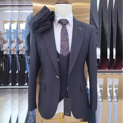 Men's Casual Suits Blazers Summer Business Formal 3-Piece Wedding Tuxedo High Quality Breathable Custom