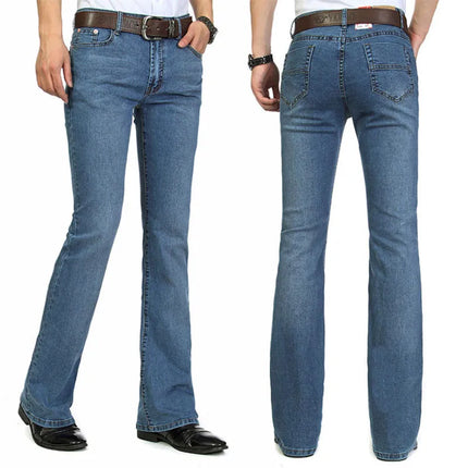 Jeans For Men New Mid-Waist Stretch Flared Jeans Men's Flared Pants Classic Designer Flared Jeans Size 26-40