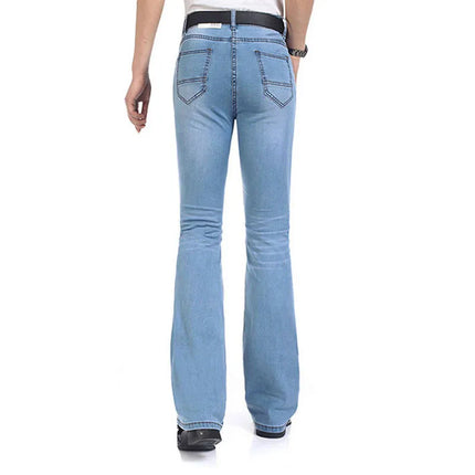 Jeans For Men New Mid-Waist Stretch Flared Jeans Men's Flared Pants Classic Designer Flared Jeans Size 26-40