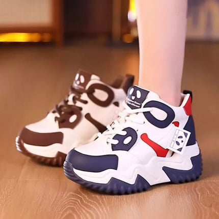 Women's High Top Chunky Platform Dad Sneakers Breathable Walking Tennis Lady Girl Fashion Platform Shoes for Women
