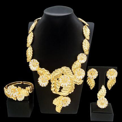 Zhuerrui Brazil Ladies Pendant Earring Jewelry High End Dubai Designer Jewelry Set Italian Bridal Wedding Jewelry Sets H00529