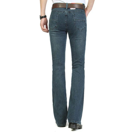 Jeans For Men New Mid-Waist Stretch Flared Jeans Men's Flared Pants Classic Designer Flared Jeans Size 26-40