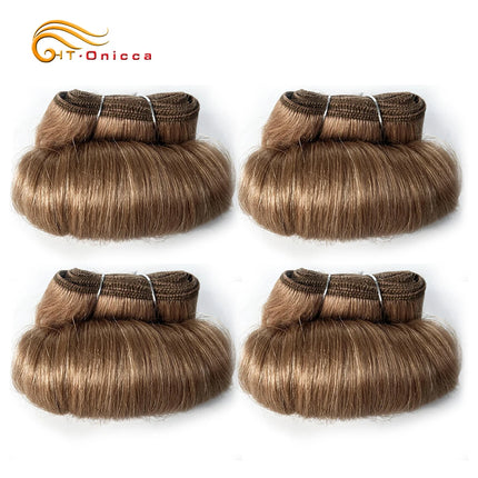 Curly Hair Bundles Indian Human Hair Weave Bundles 4Pcs/Lot Short Hair Products Wavy Bundles Human Hair Extensions