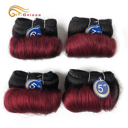 Curly Hair Bundles Indian Human Hair Weave Bundles 4Pcs/Lot Short Hair Products Wavy Bundles Human Hair Extensions