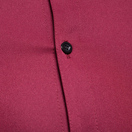 New Men Shirt Long Sleeve Fashion Diagonal Button Shirts for Men Luxury Designer Irregular Henry Collar Solid Casual Shirt Men