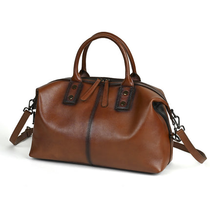 Voyageatté: Large Leather Duffel with Timeless Appeal