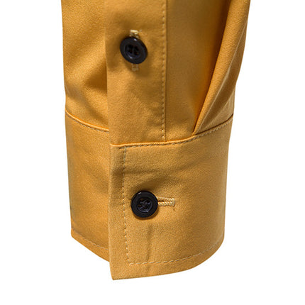 New Men Shirt Long Sleeve Fashion Diagonal Button Shirts for Men Luxury Designer Irregular Henry Collar Solid Casual Shirt Men