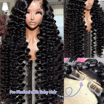 30 Inch Loose Deep Wave 13x4 HD Lace Frontal Human Hair Wig Brazilian Remy Curly Wigs Human Hair Lace Front Wig Pre Plucked