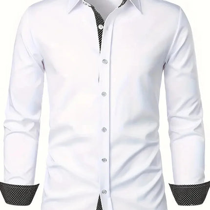 Men's Long Sleeve Button Formal Shirt 3D Printed Deep Gothic Style Summer Street Clothing Flap-Collar Shirt