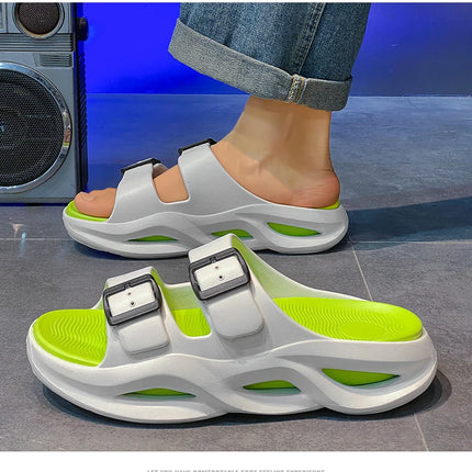 Slippers summer new breathable men's casual outdoor beach shoes classic slippers soft-sole non-slip comfort thick-sole sandals