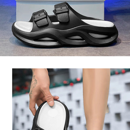 Slippers summer new breathable men's casual outdoor beach shoes classic slippers soft-sole non-slip comfort thick-sole sandals