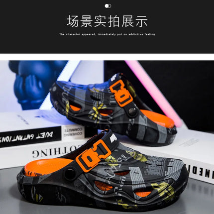 New Men Clogs Luxury Design Summer Shoes Sandals Daily Walking Beach Indoor Footwear Size 39-46 Comfortable Men Shoes Slippers