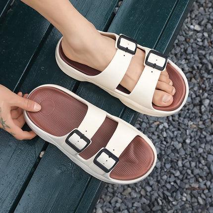 Slippers summer new breathable men's casual outdoor beach shoes classic slippers soft-sole non-slip comfort thick-sole sandals