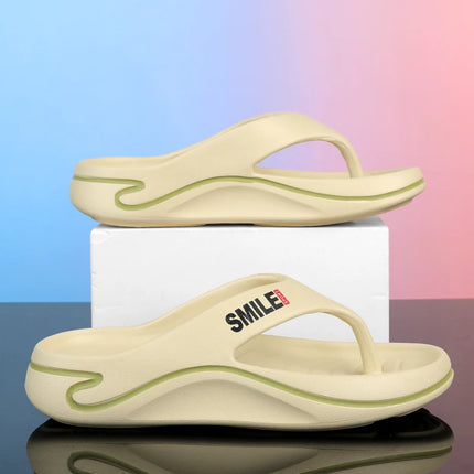 2025 Summer Man Slippers Soft Bottom Slides Non-slip Thick Soled Men's Slippers Flip Flops Indoor Outdoor Beach Sandals