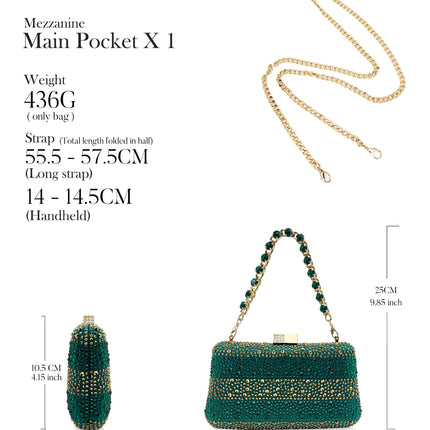 QSGFC Nigerian Women Heel Party Ladies Italian Design Green Shoes And Bag Set Decorated with Rhinestone Handbag Wedding Party