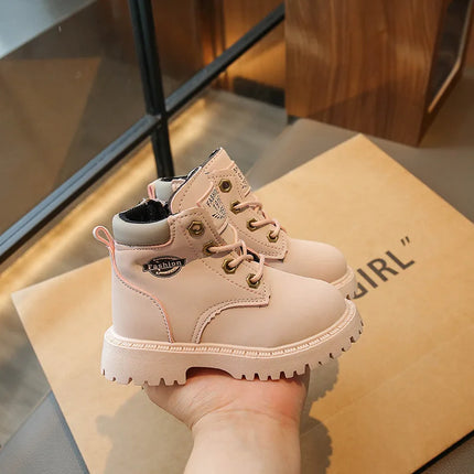 Children Ankle Boots 2025 Autumn Fashion Toddler Pu Leather Kids Short Boots Comfortable  Non Slip Outdoor Boys Girls Boots