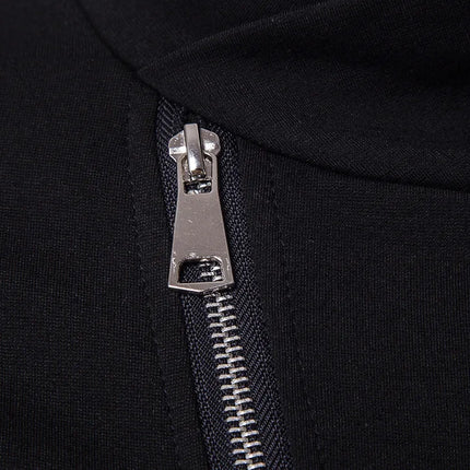 Fashion Jackets for Men Spring New Stand Up Neck Slim Fit Knitted Shirt Panel Leather Knitted Shirt for Men