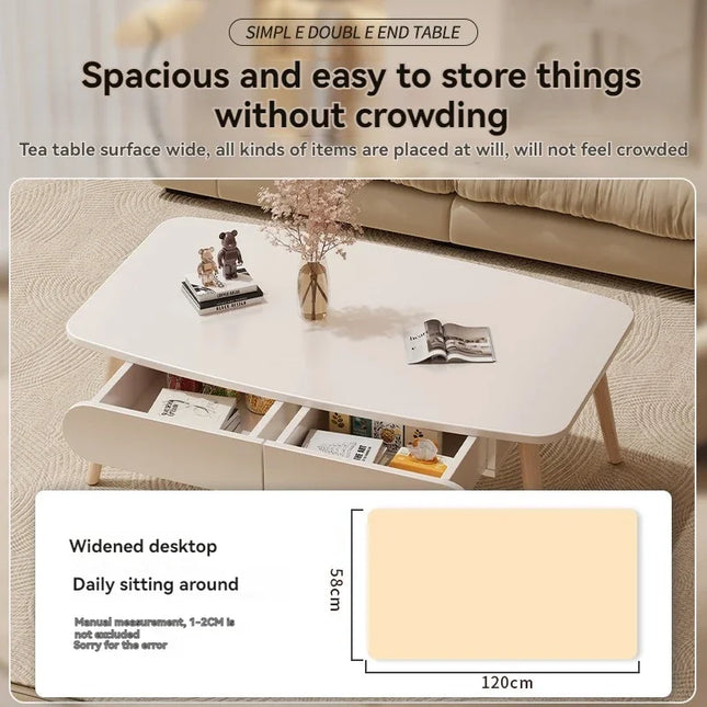 Tea table, modern home, living room, small apartment, simple low table, internet famous balcony, bedroom, sitting on the floor,