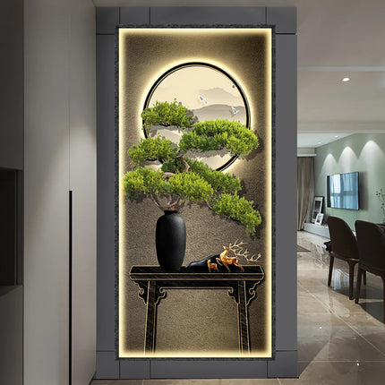 Light and shadow porch decorative wall painting Modern Painting Living Room Home Decoration 50*105cm decoration wall paste