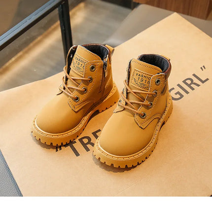 Children Ankle Boots 2025 Autumn Fashion Toddler Pu Leather Kids Short Boots Comfortable  Non Slip Outdoor Boys Girls Boots