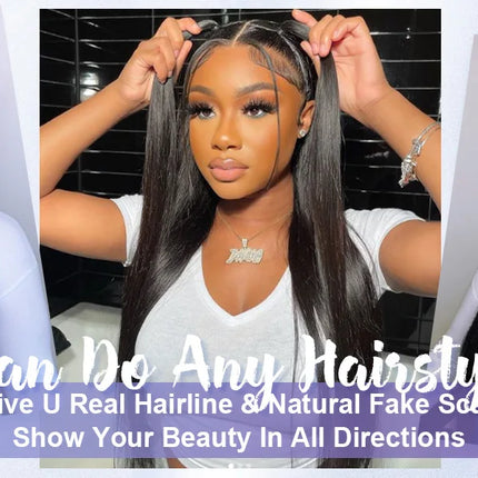 38 42 48 Inch 13x6 HD Transparent Bone Straight Lace Front Wigs 300 Density Straight Lace Front Wigs Brazilian Human Hair Wigs