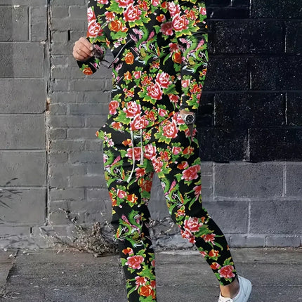 Spring And Fall Men's Long Sleeve Pant 2pcs Sets Red And Blue Striped 3D Print Man Set Everyday Fashion Men Long Sleeved T-shirt