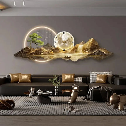 Design Luxury Wall Clocks Living Room Led Aesthetic Minimalist Wall Watch Silent Fashion Nordic Horloge Murale Home Decoration