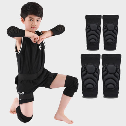 1Pair Kids Knee Pads and Elbow Pads Set Toddler Soft Protective Gear, Sport Protective Kneepad Skate Football Volleyball Cycling