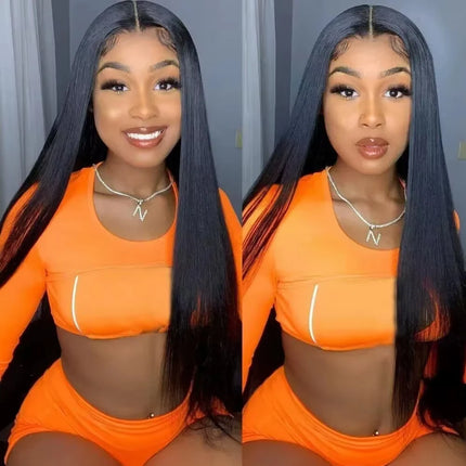 38 42 48 Inch 13x6 HD Transparent Bone Straight Lace Front Wigs 300 Density Straight Lace Front Wigs Brazilian Human Hair Wigs