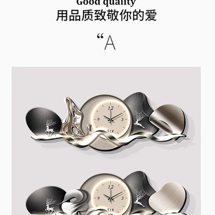 Art Mural Luxury Wall Clocks Interior Aesthetic Silent Minimalist Wall Watch Nordic Restaurant Reloj Pared Home Decoration