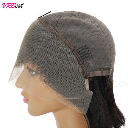 13x4 HD Transparent Straight Lace Frontal Wigs 12A Bob Wig Pre Plucked Glueless Full Lace Front Human Hair Wigs For Black Women