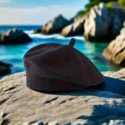 Fashion Baby Knitted Beret Hat Solid Color Children's Warm Hats Autumn Winter Painter Cap For Girls Kids Bonnet Accessories