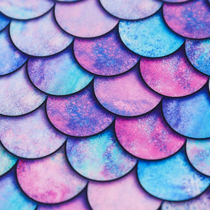 2-Piece Swimsuit Long-Sleeved Swimwear Kids Girl Crew Neck Scale Print Tops & Ruffle Detail Bikini Cut Briefs Swimming Suit 2025