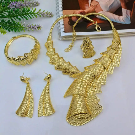EMMA Jewellery Luxury Necklace Jewelry Sets For Women Dubai Gold Color African Arabic Wedding Bridal Collection Sets