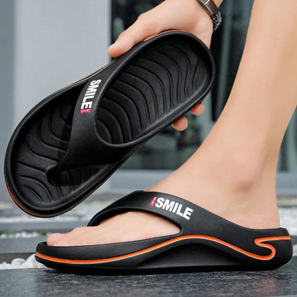 2025 Summer Man Slippers Soft Bottom Slides Non-slip Thick Soled Men's Slippers Flip Flops Indoor Outdoor Beach Sandals