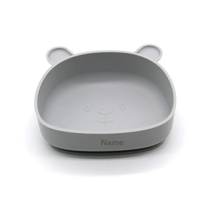 Kids' Meal Bowl Personalized Name Printing Fade-Resistant Silicone Suction Cup Feeding Bowl Gift for Boys and Girls